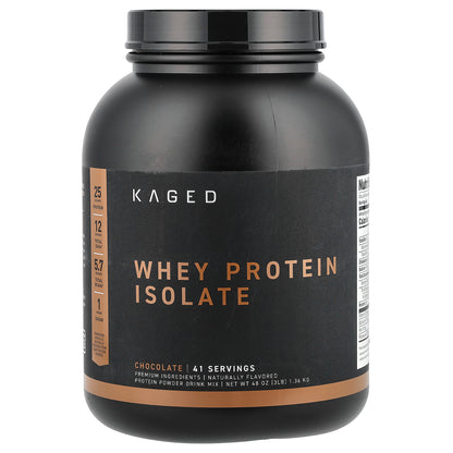 Kaged, Whey Protein Isolate, Chocolate, 3 lb (1.36 kg)