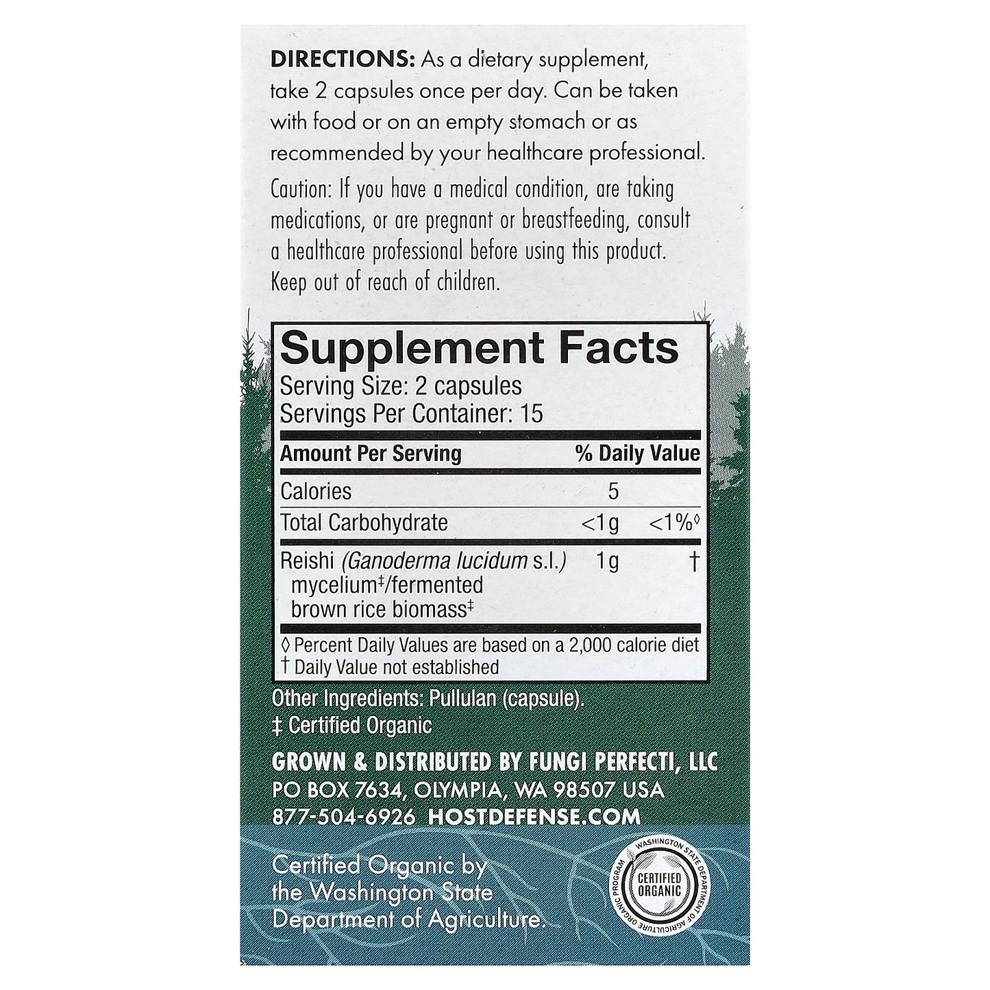 Host Defense, Mushrooms™, Reishi, 30 Capsules (0.5 g per Capsule)