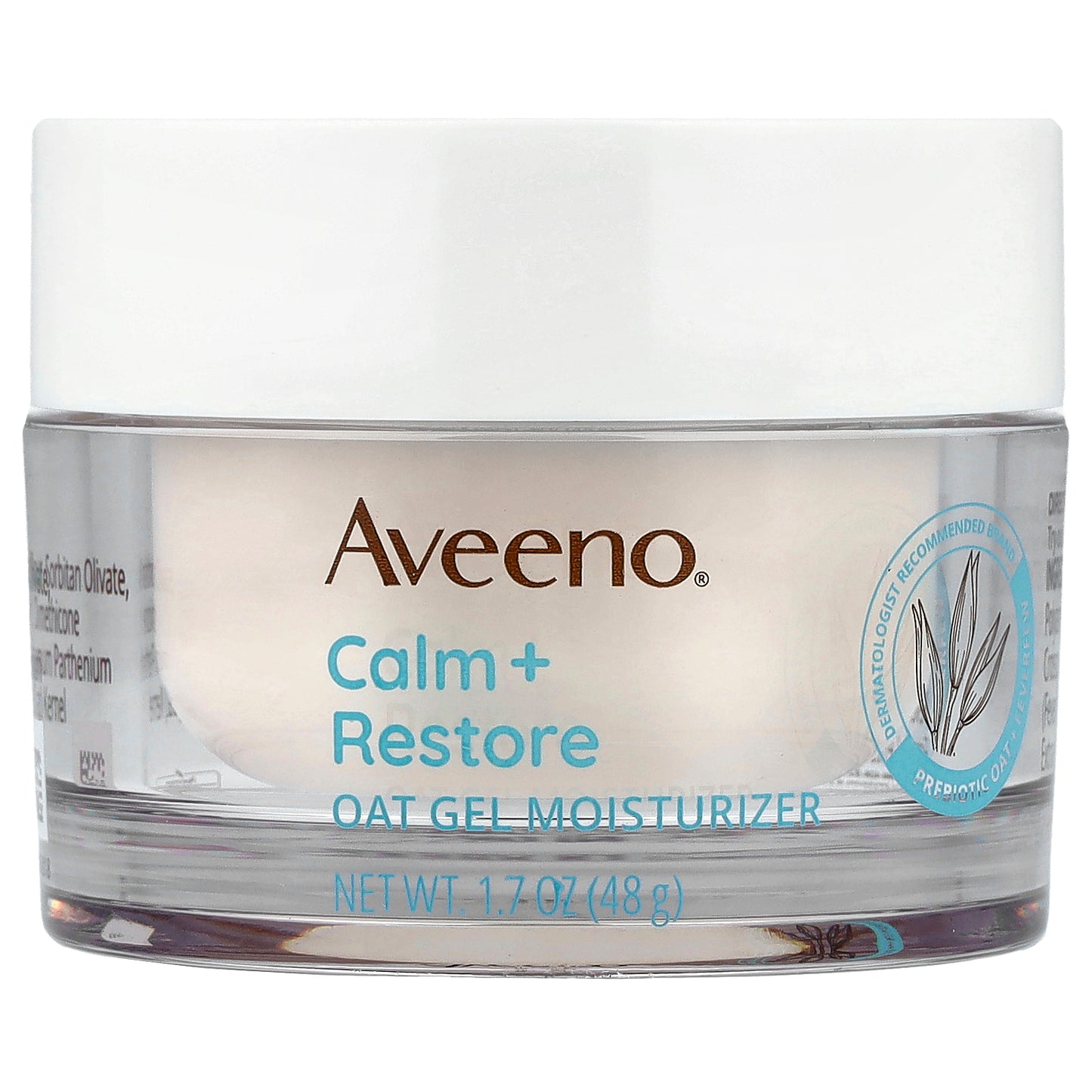 Aveeno, Calm + Restore, Oat Gel Moisturizer, Sensitive Skin, Fragrance Free, 1.7 oz (48 g)