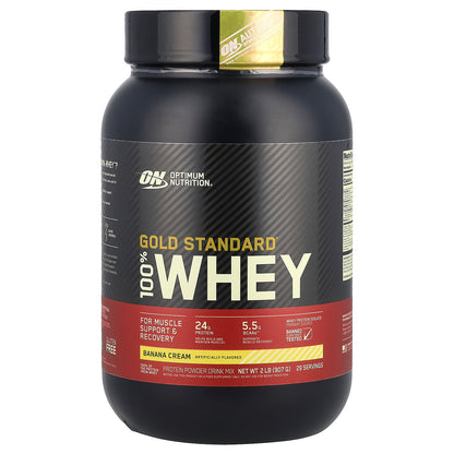 Optimum Nutrition, Gold Standard® 100% Whey, Banana Cream, 2 lbs (907 g)