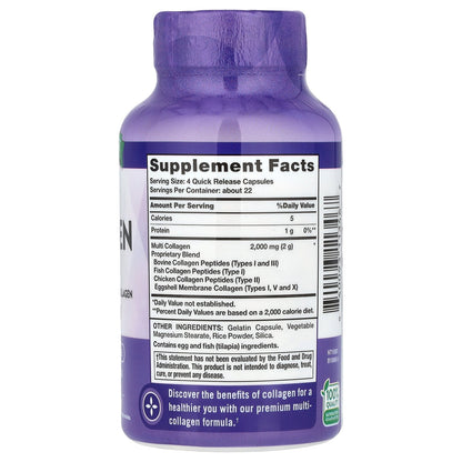 Nature's Truth, Multi Collagen Peptides, 90 Quick Release Capsules (500 mg per Capsule)