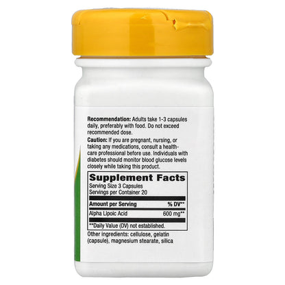 Nature's Way, Alpha Lipoic Acid, 60 Capsules (200 mg per Capsule)