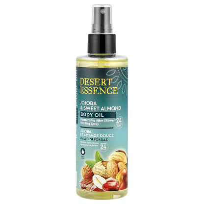 Desert Essence, Jojoba & Sweet Almond Body Oil, 8.28 fl oz (245 ml)