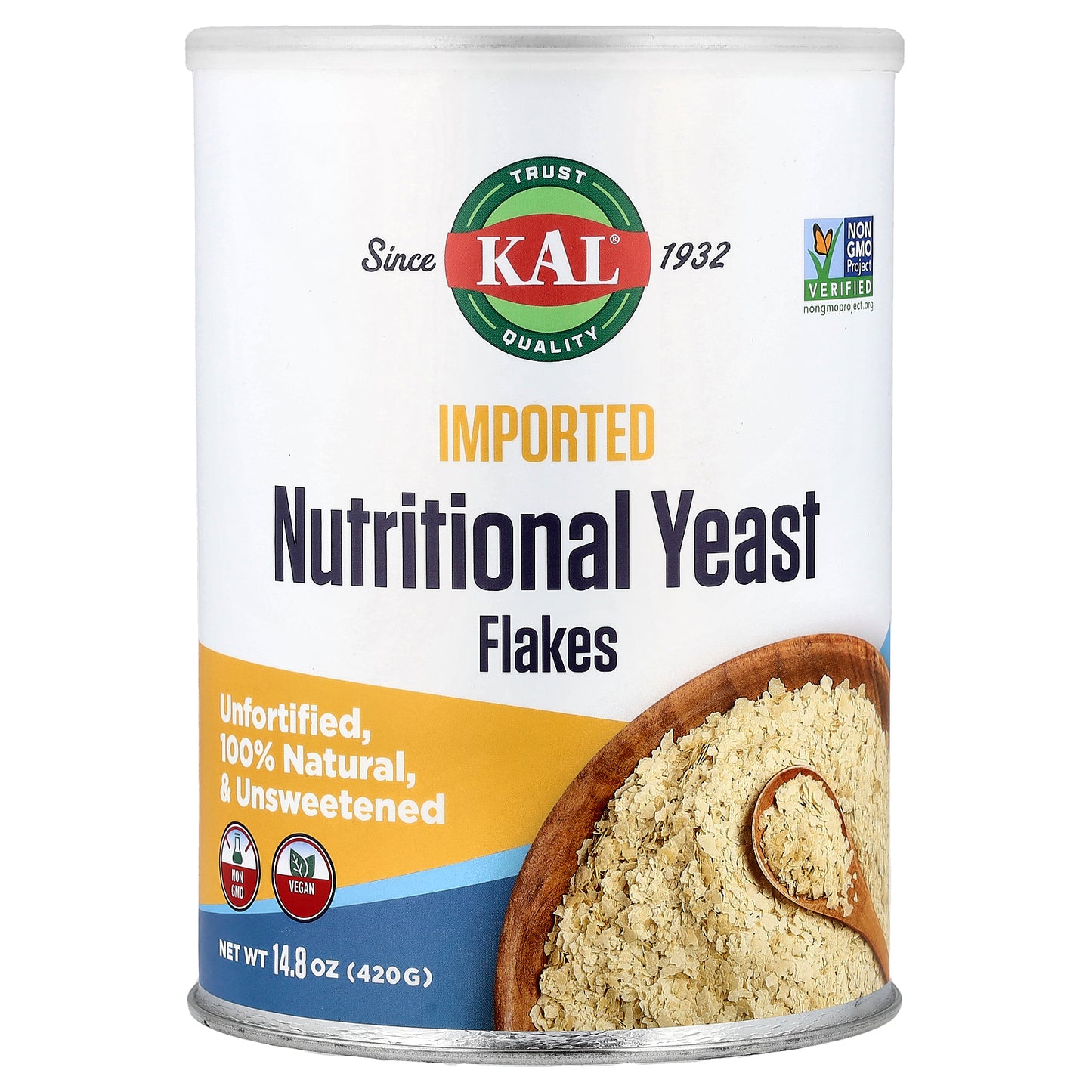 KAL, Imported Nutritional Yeast Flakes, 14.8 oz (420 g)