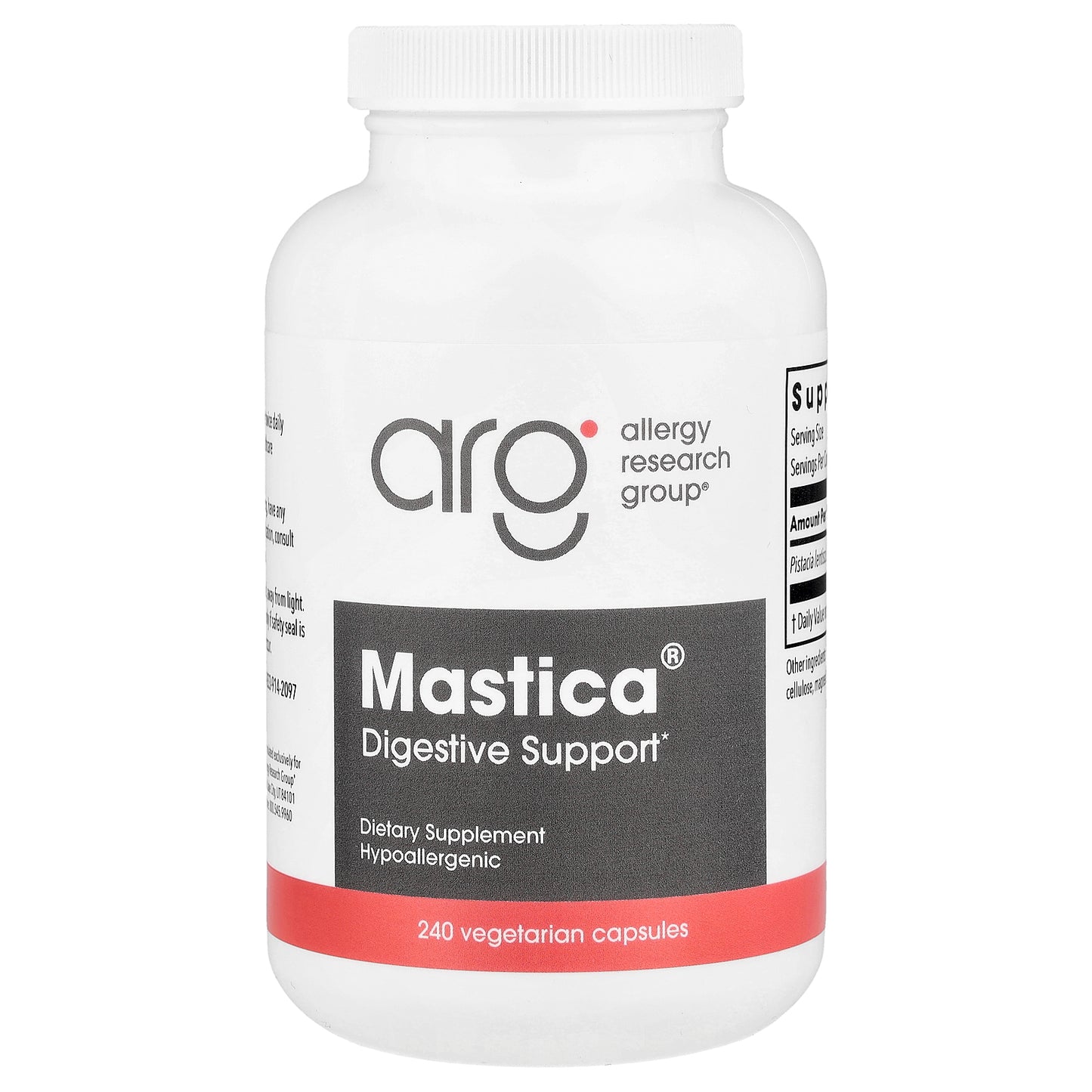 Allergy Research Group, Mastica®, Digestive Support, 240 Vegetarian Capsules (0.5 g per Capsule)