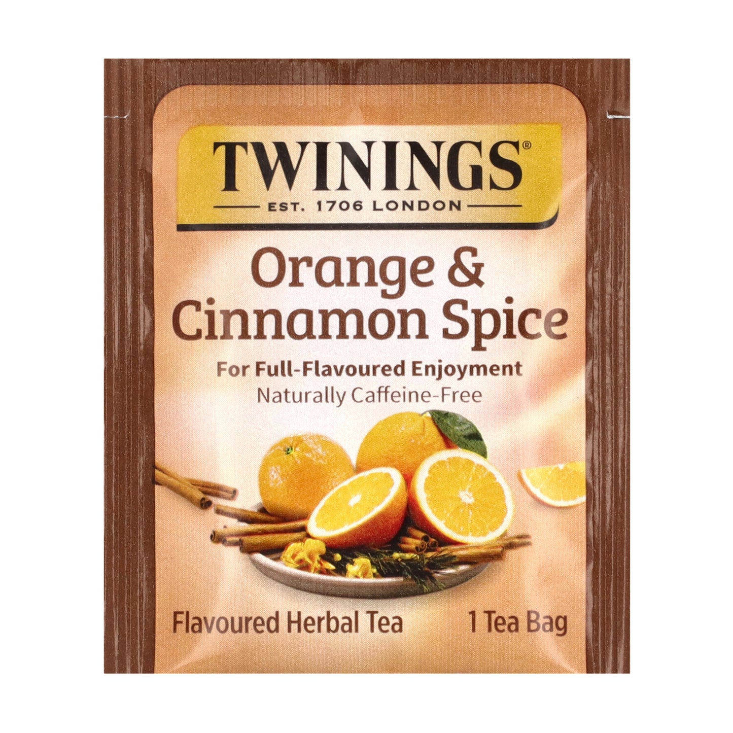 Twinings, Flavored Herbal Tea, Orange & Cinnamon Spice, Caffeine Free, 20 Tea Bags, 1.41 oz (40 g)