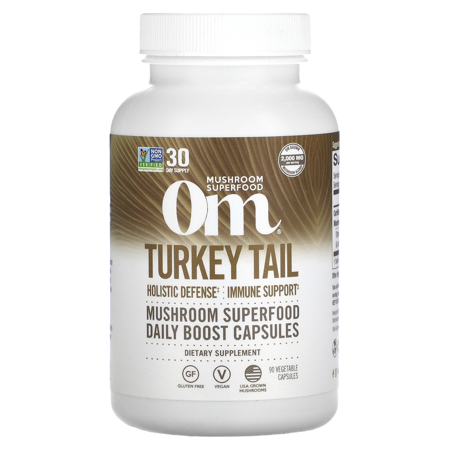 Om Mushrooms, Turkey Tail, 90 Vegetable Capsules