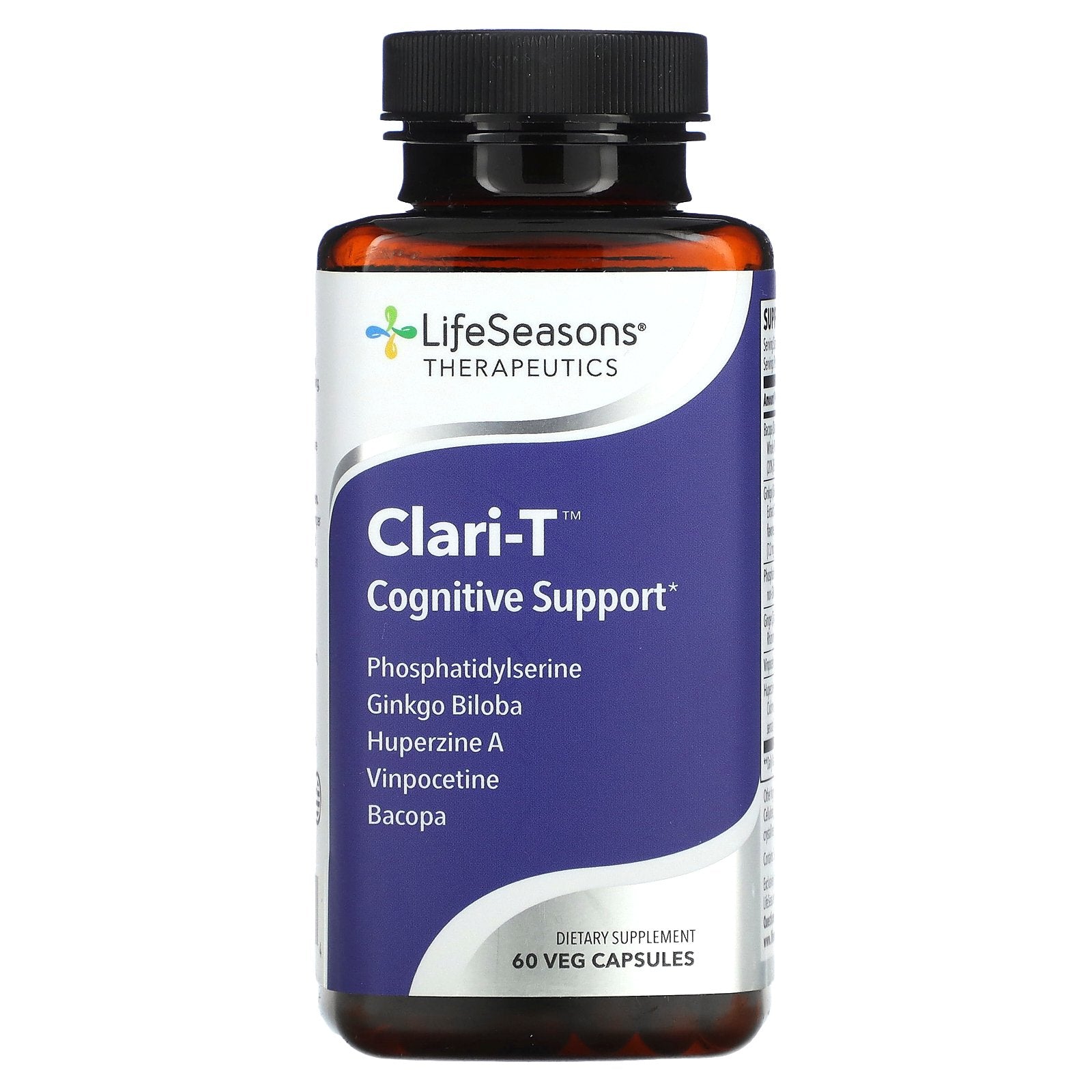 LifeSeasons, Clari-T Cognitive Support, 60 Veg Capsules