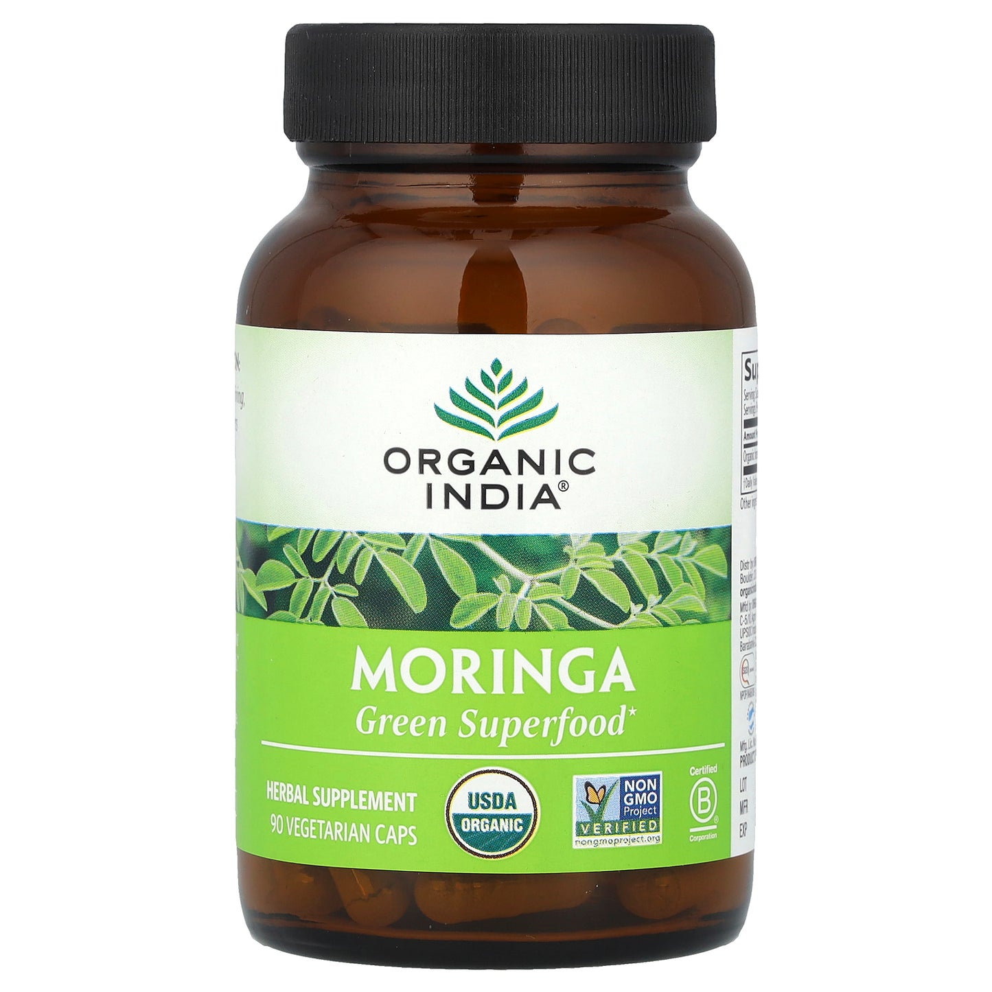 Organic India, Moringa, 90 Vegetarian Caps (350 mg per Capsule)