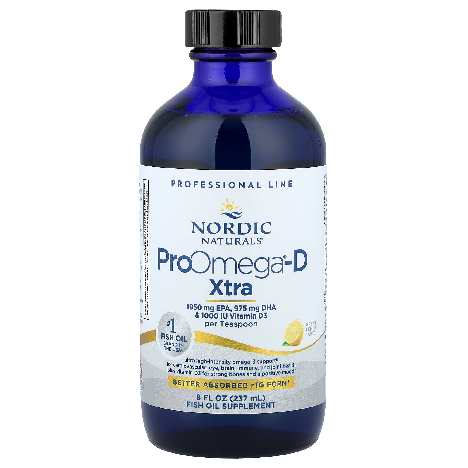 Nordic Naturals, ProOmega®-D Xtra, Great Lemon, 8 fl oz (237 ml)