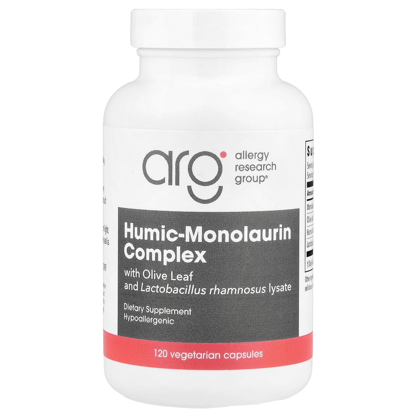 Allergy Research Group, Humic-Monolaurin Complex, 120 Vegetarian Capsules