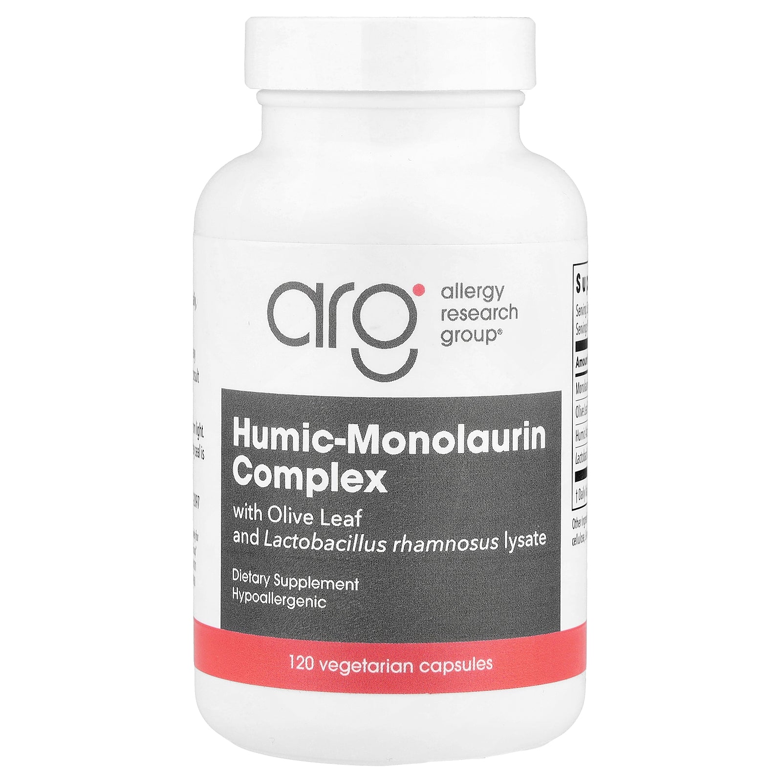 Allergy Research Group, Humic-Monolaurin Complex, 120 Vegetarian Capsules