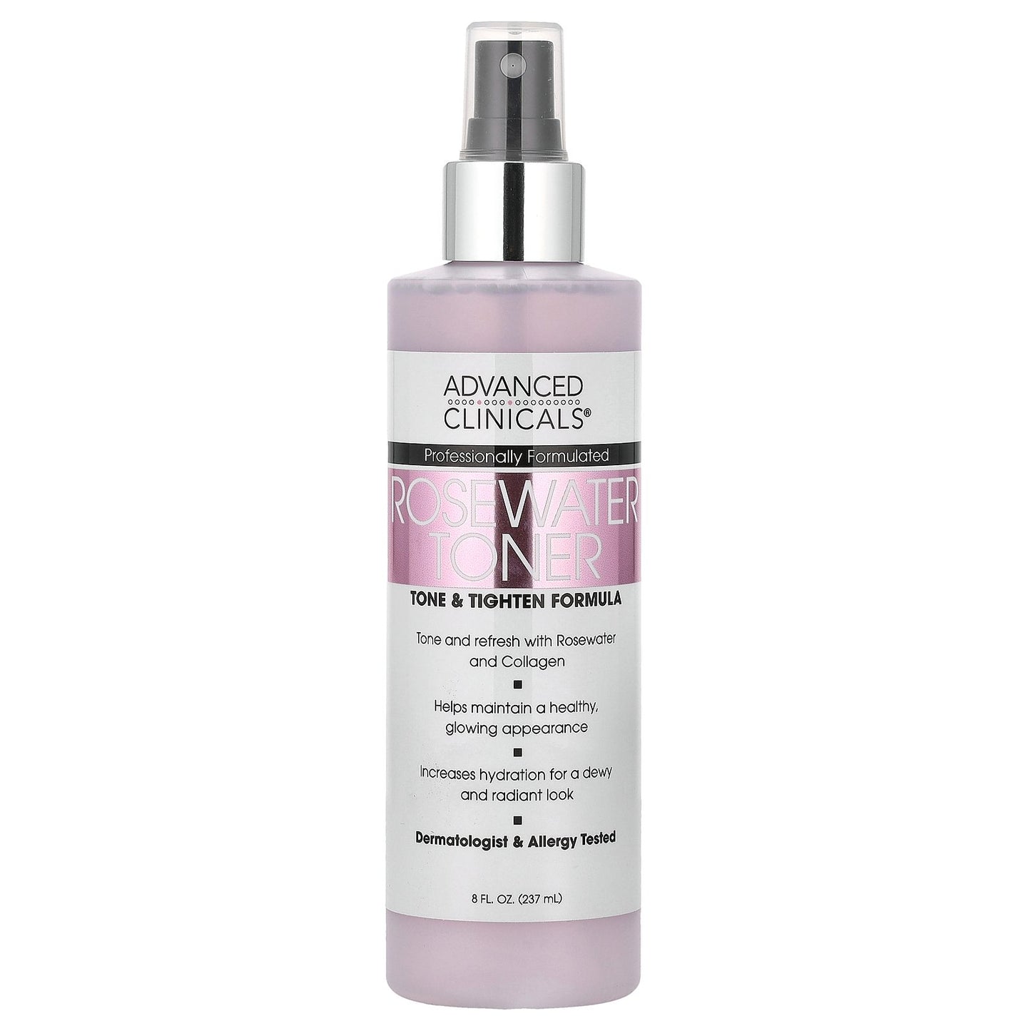 Advanced Clinicals, Rosewater Toner, Tone & Tighten Formula, 8 fl oz (237 ml)