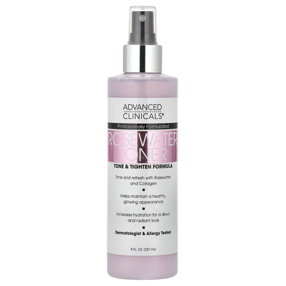 Advanced Clinicals, Rosewater Toner, Tone & Tighten Formula, 8 fl oz (237 ml)