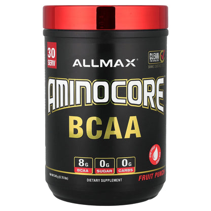 ALLMAX, AMINOCORE™ BCAA, Fruit Punch, 0.76 lbs (345 g)