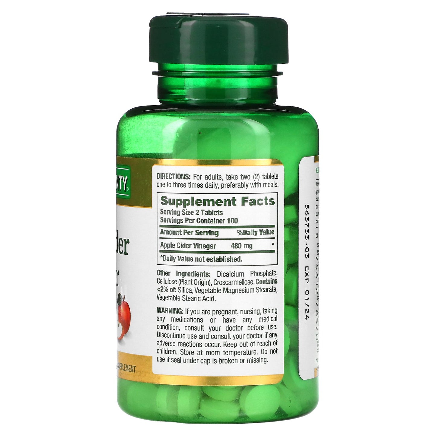 Nature's Bounty, Apple Cider Vinegar, 200 Tablets (240 mg per Tablet)