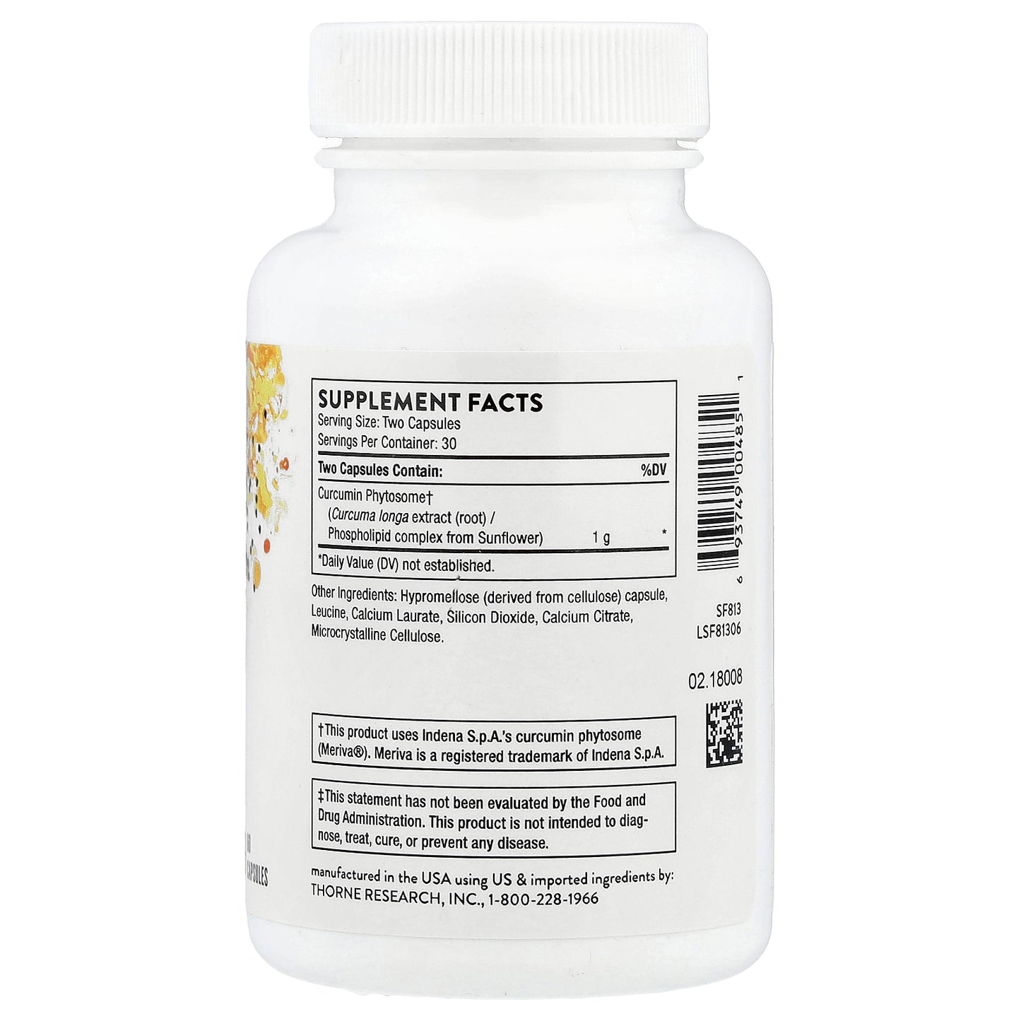 Thorne, Curcumin Phytosome, 60 Capsules (500 mg per Capsule)