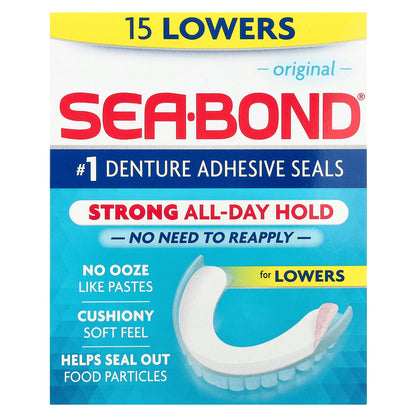 SeaBond, Denture Adhesive Seals, Original, 15 Lowers