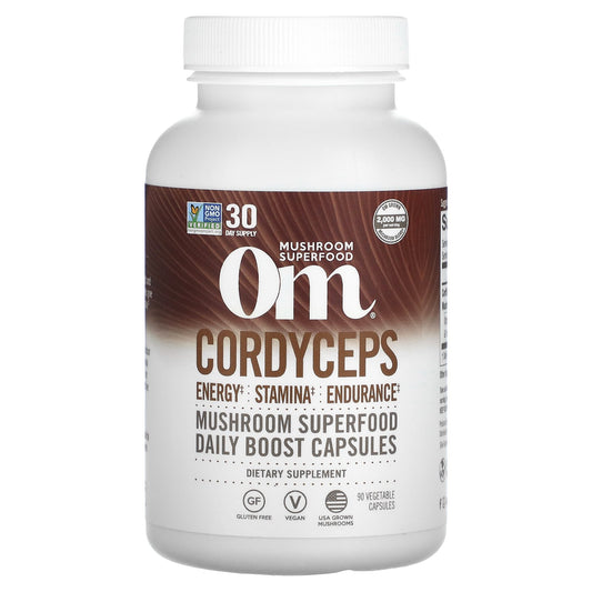 Om Mushrooms, Cordyceps, 90 Vegetable Capsules