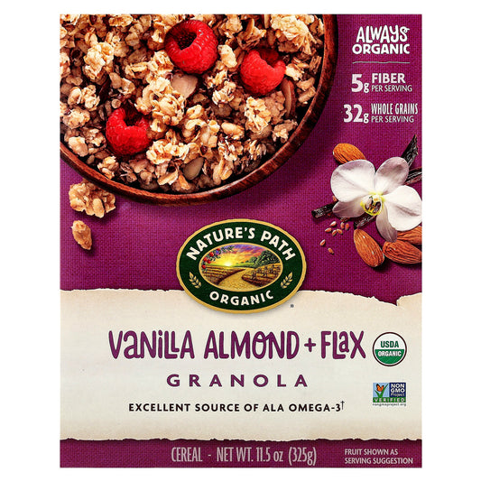 Nature's Path, Organic Vanilla Almond + Flax Granola Cereal, 11.5 oz (325 g)