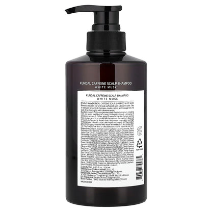 Kundal, Natural Caffeine Hair Care+ Shampoo, For All Hair Types, White Musk, 16.9 fl oz (500 ml)