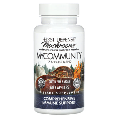 Host Defense, Mushrooms, MyCommunity, 60 Capsules