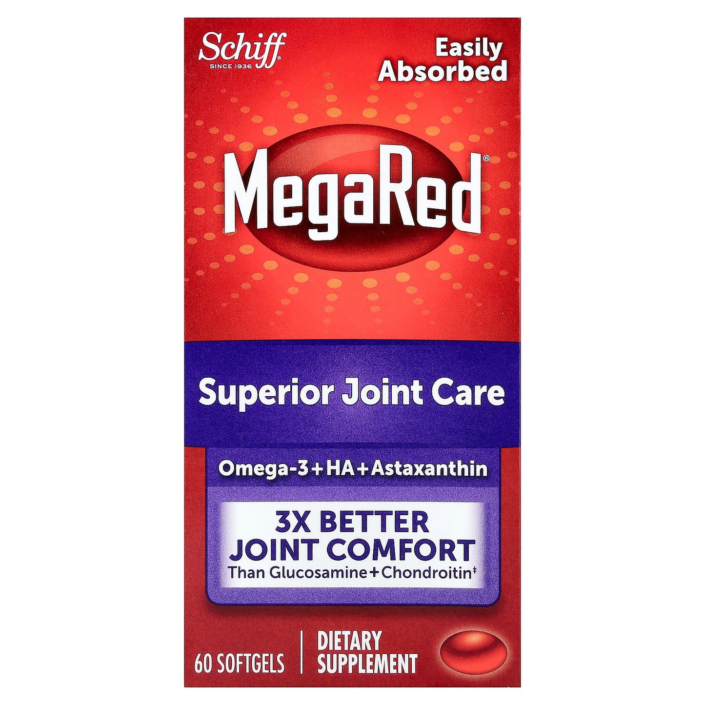 Schiff, MegaRed®, Superior Joint Care, 60 Softgels