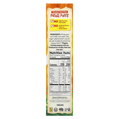 Nature's Path, EnviroKidz, Organic Panda Puffs® Cereal, Peanut Butter, 10.6 oz (300 g)