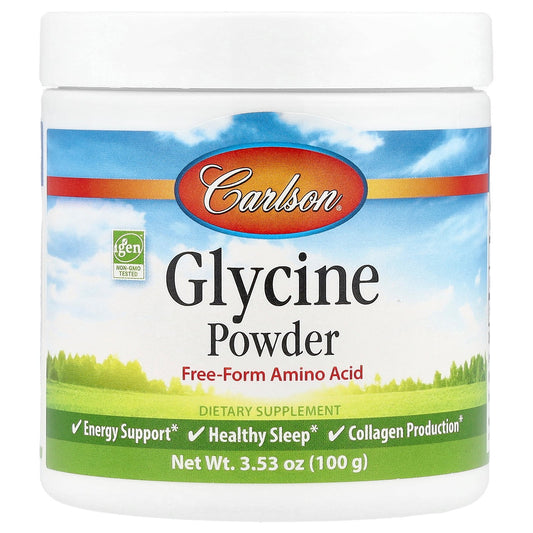 Carlson, Glycine Powder, Free Form Amino Acid, 3.53 oz (100 g)