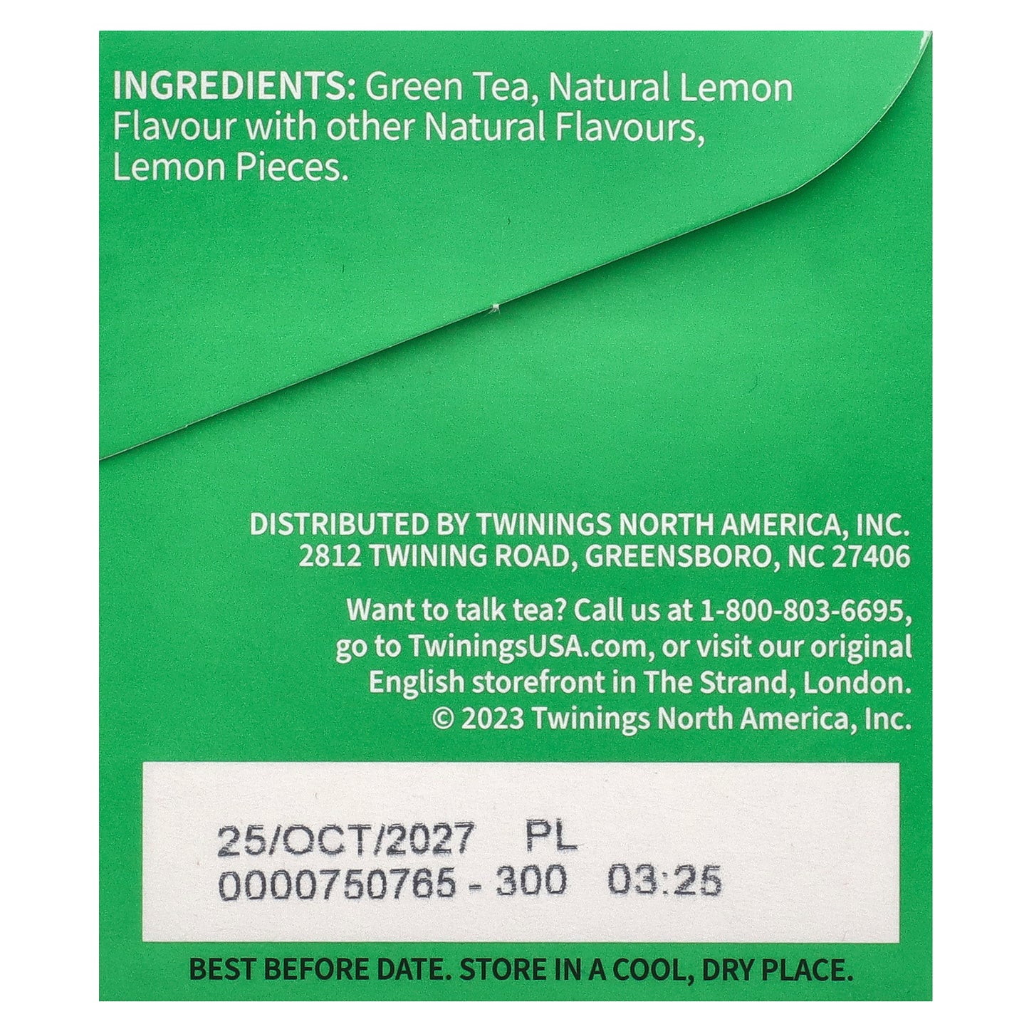 Twinings, Flavored Green Tea, Lemon, 20 Tea Bags, 1.41 oz (40 g)