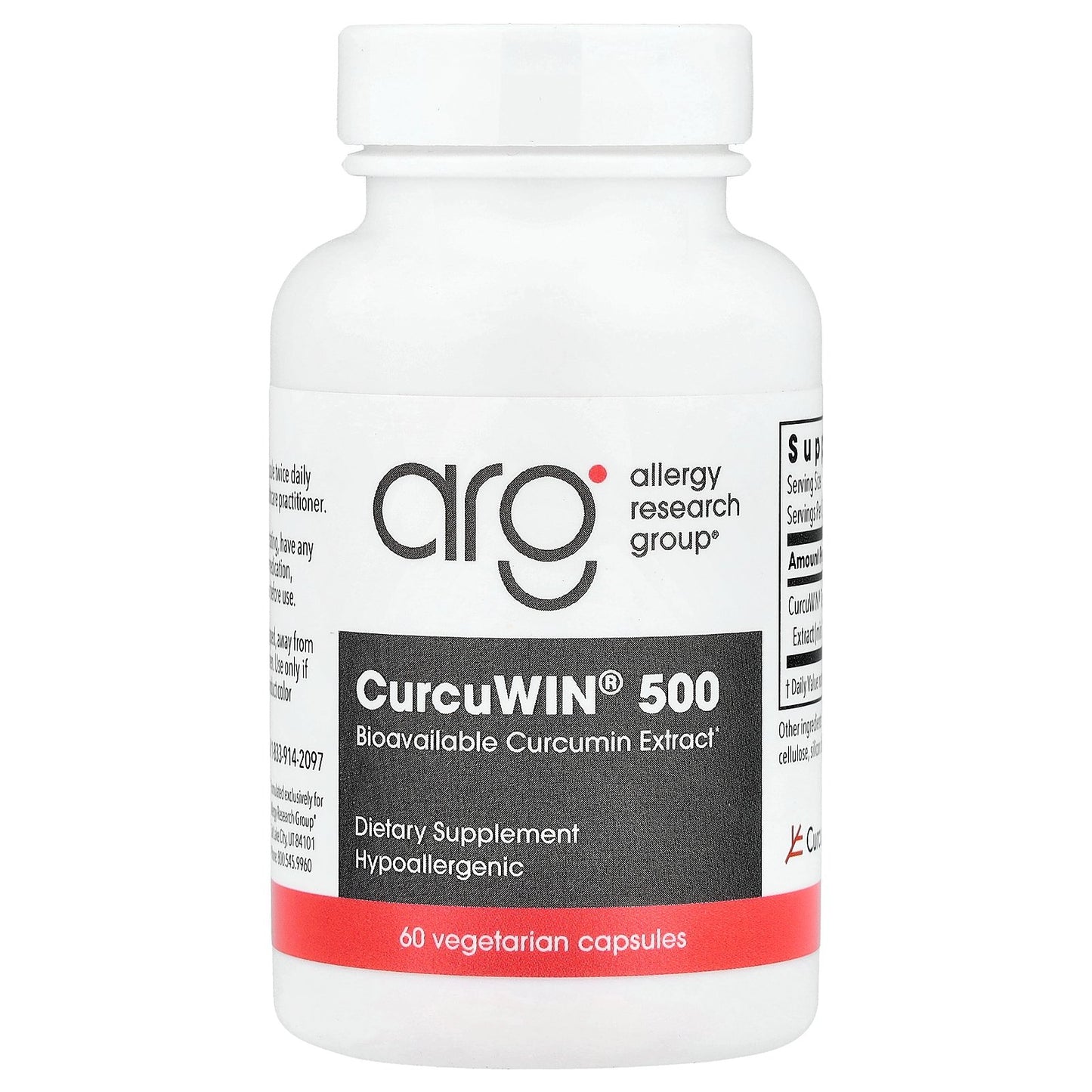 Allergy Research Group, CurcuWIN® 500, 60 Vegetarian Capsules (500 mg per Capsule)