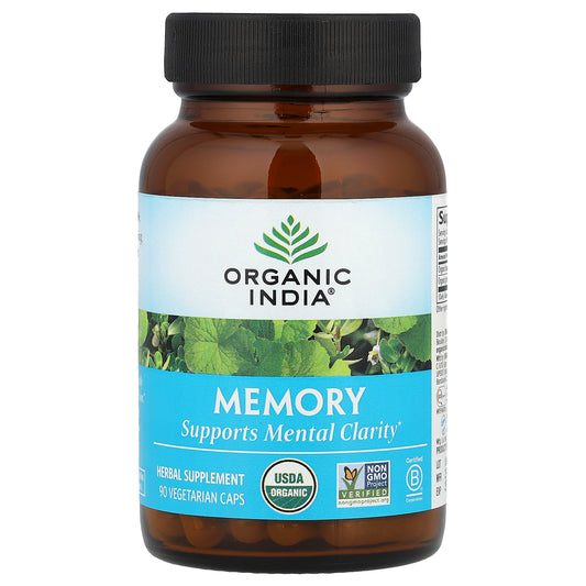 Organic India, Memory, 90 Vegetarian Caps