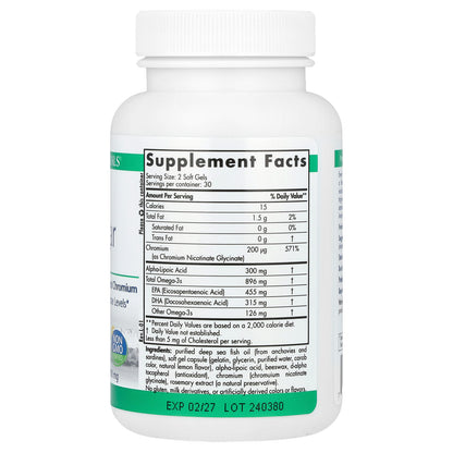 Nordic Naturals, ProOmega® Blood Sugar, 60 Softgels