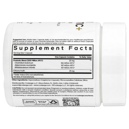 Codeage, GLP-1 Probiotic+, 90 Vegetable Capsules