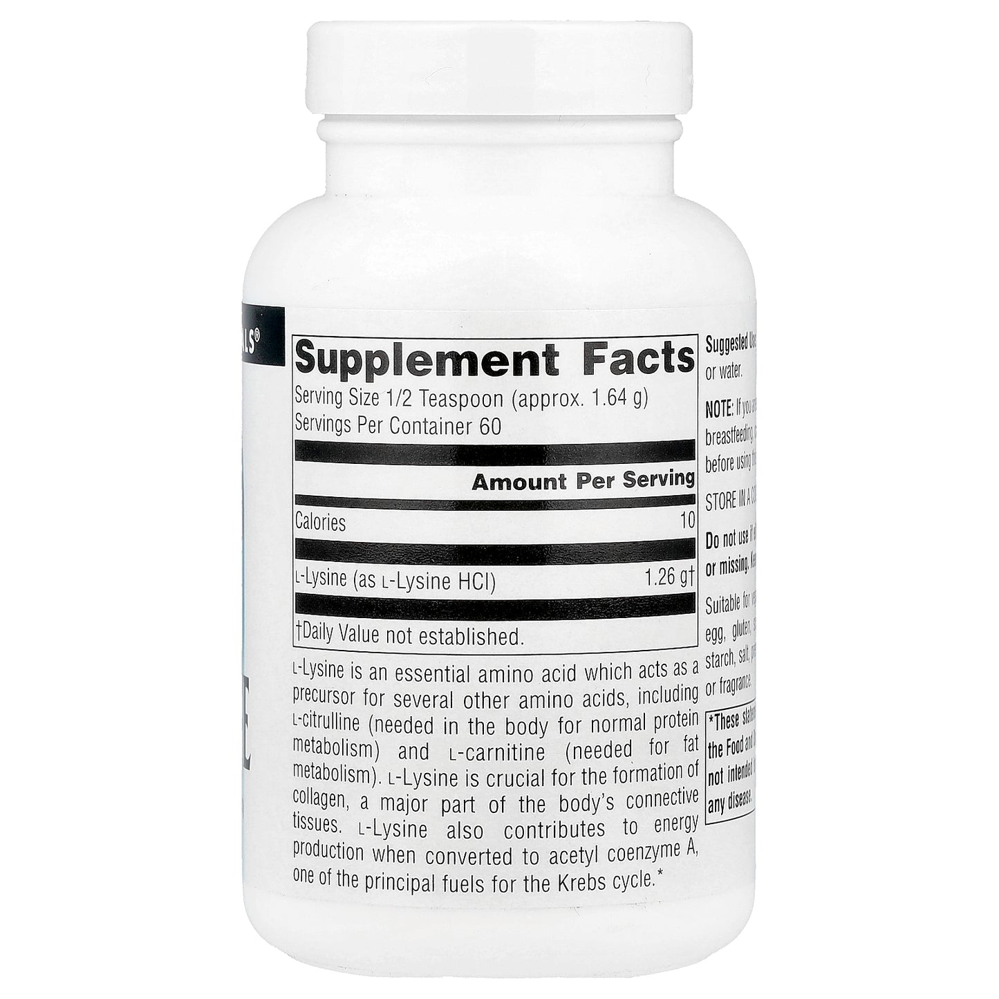 Source Naturals, L-Lysine Powder, 3.53 oz (100 g)