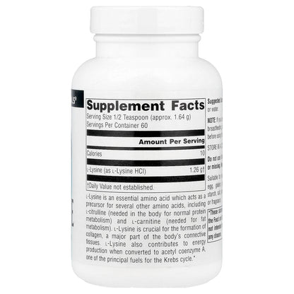 Source Naturals, L-Lysine Powder, 3.53 oz (100 g)