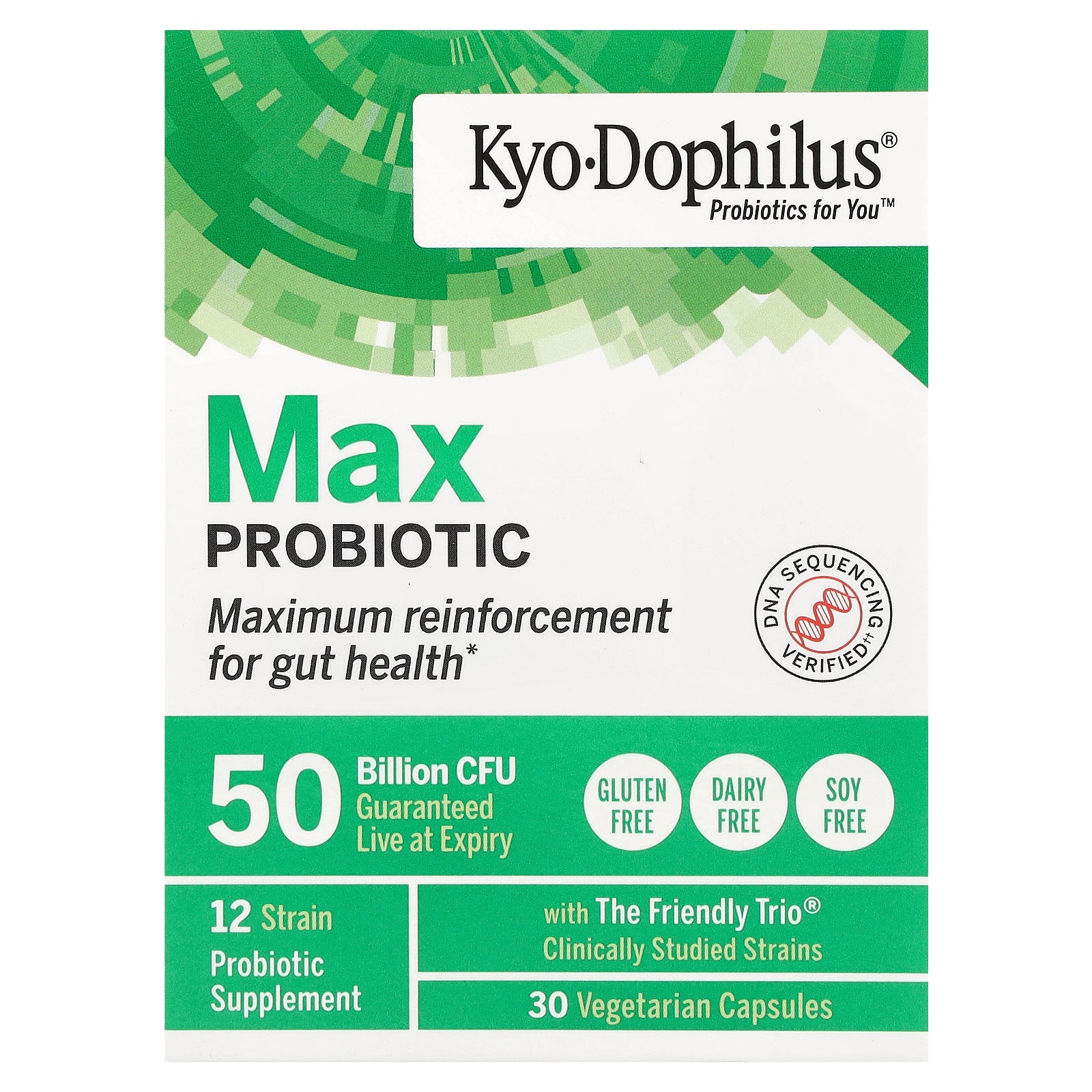 Kyolic, Kyo-Dophilus®, Max Probiotic, 50 Billion CFU, 30 Vegetarian Capsules