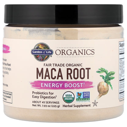 Garden of Life, Organics, Fair Trade Organic Maca Root, Energy Boost, 7.93 oz (225 g)