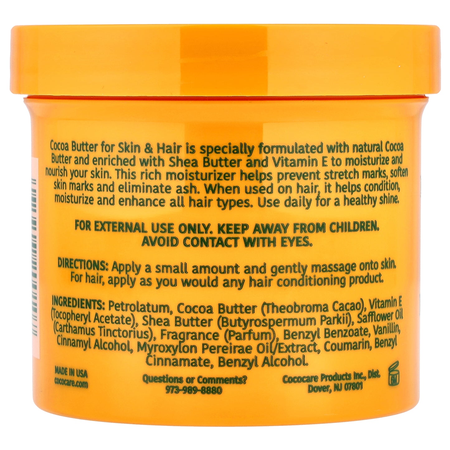 Cococare, Africare®, Cocoa Butter For Skin & Hair, 10.5 oz (297 g)