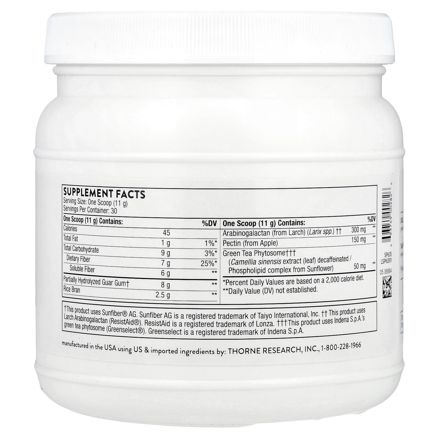 Thorne, FiberMend® Prebiotic, 11.6 oz (330 g)
