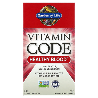 Garden of Life, Vitamin Code, Healthy Blood, 60 Vegan Capsules