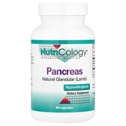 Nutricology, Pancreas, Natural Glandular (Lamb), 425 mg, 90 Capsules