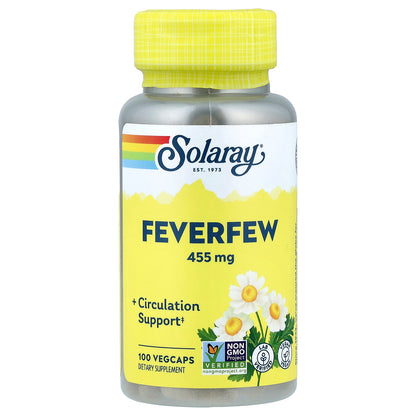 Solaray, Feverfew, 455 mg, 100 VegCaps