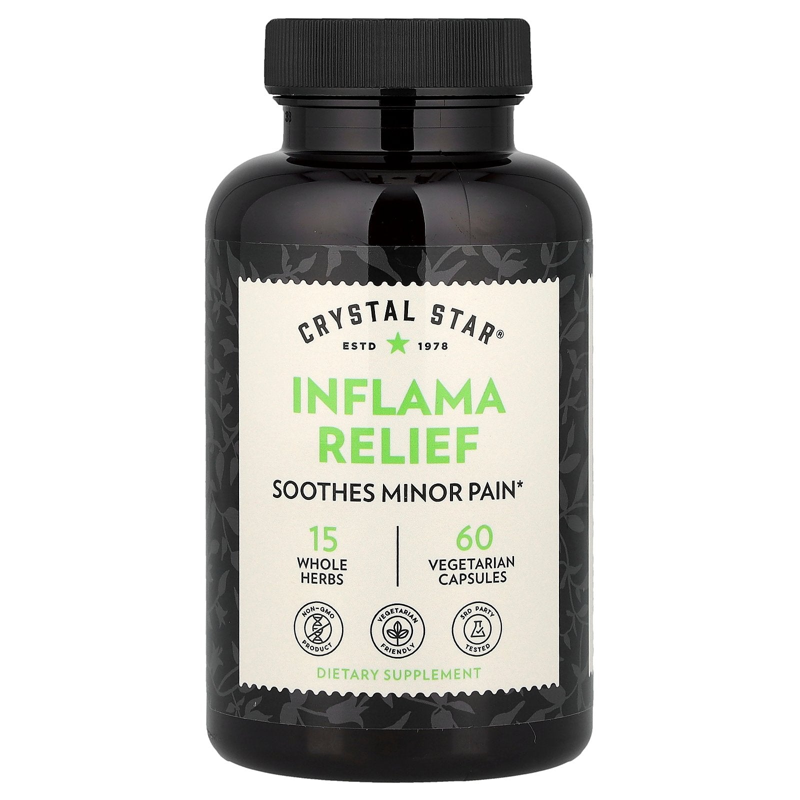 Crystal Star, Inflama Relief, 60 Vegetarian Capsules