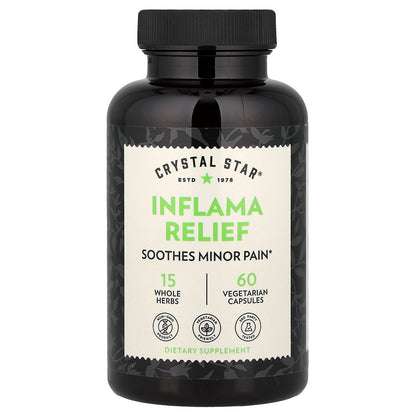 Crystal Star, Inflama Relief, 60 Vegetarian Capsules