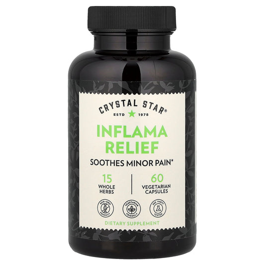 Crystal Star, Inflama Relief, 60 Vegetarian Capsules