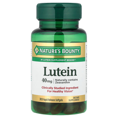Nature's Bounty, Lutein, 40 mg, 30 Rapid Release Softgels