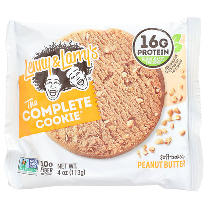 Lenny & Larry's, The Complete Cookie®, Peanut Butter, 12 Cookies, 4 oz (113 g) Each