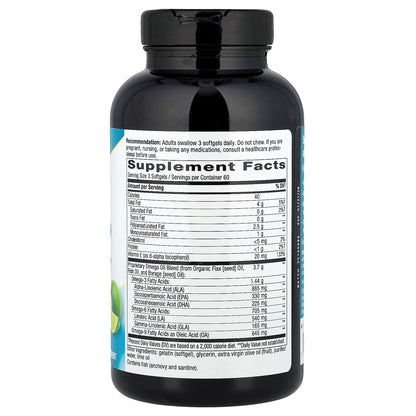 Nature's Way, Mega 3/6/9, Omega Blend, Lime , 180 Softgels