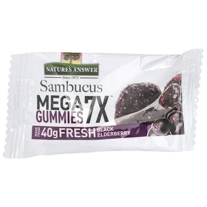 Nature's Answer, Sambucus Mega Gummies 7X Strength™, 30 Gelatin Free/Vegan Gummies